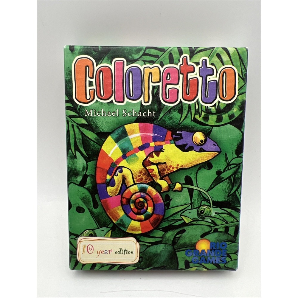 Coloretto Card Game 10 Year Edition Rio Grande Games Michael Schacht Chameleon